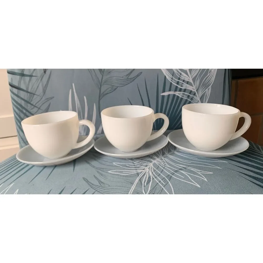 NEW 12 pc. Jonathan Adler Ether milk opaline glass MUGS PLATE BOWL REPLACEMENT S